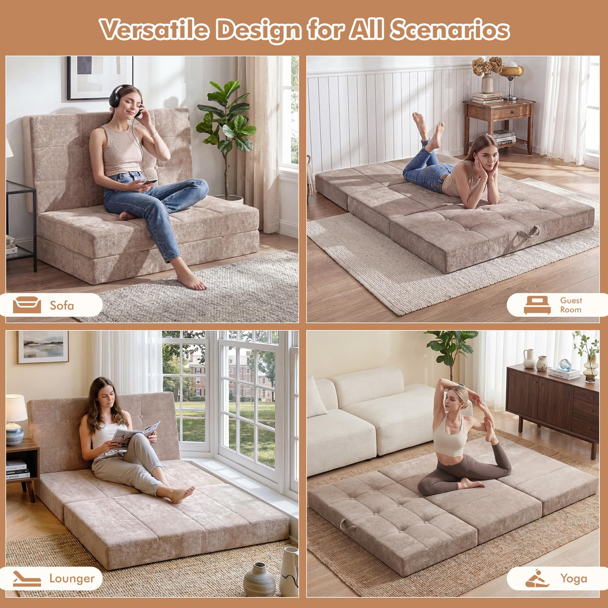 Foldable Twin 4 Inch Memory Foam Mattress E57129